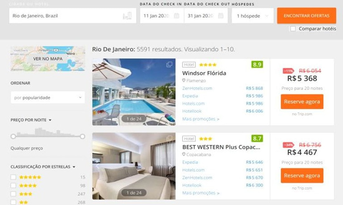 Depois de entender como funciona a busca de voos baratos no Jetradar, com certeza, vai saber como encontrar as ofertas de hotéis.